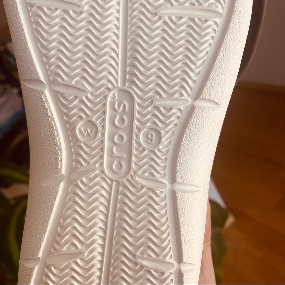 Crocs Iconic Comfort White/Grey Flip Flops Size 9 - Picture 6 of 7
